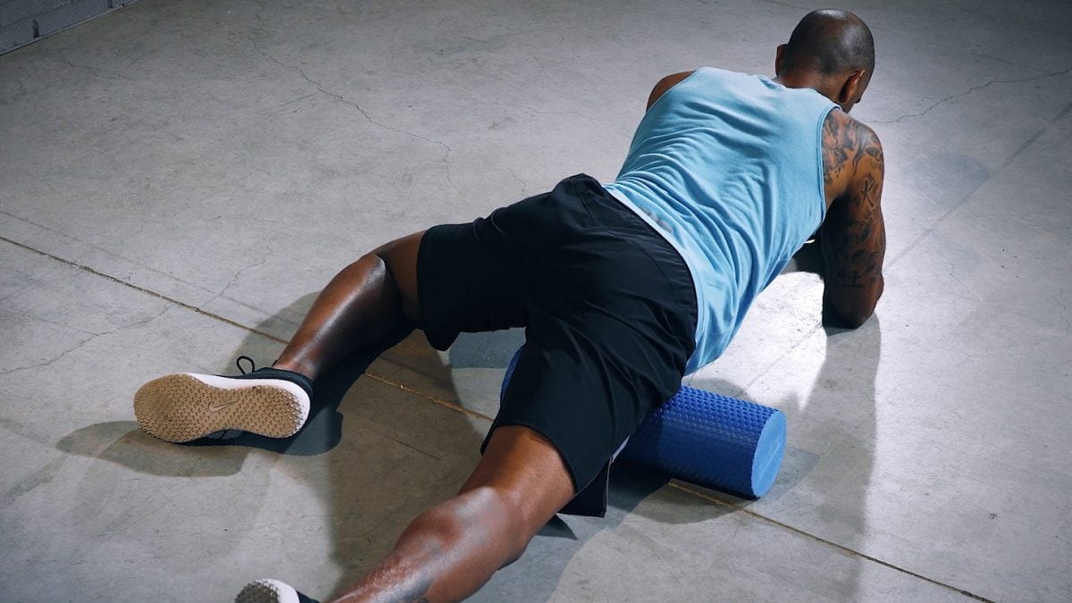 quad foam roll - rouleau de mousse quadriceps- Oberschenkel-Schaumstoffrolle - EVO Fitness