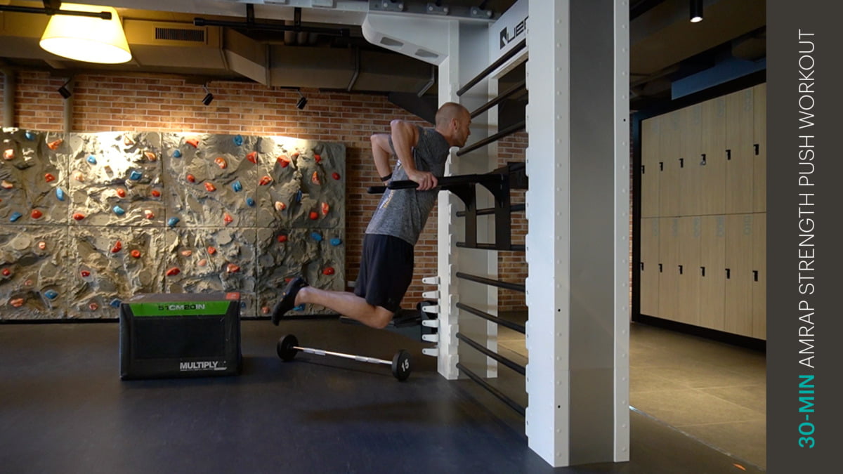 AMRAP strength push workout | entraînement de force et poussées AMRAP